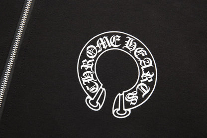 Moletom Chrome Hearts Horseshoe Floral Preto - HYPER LIST