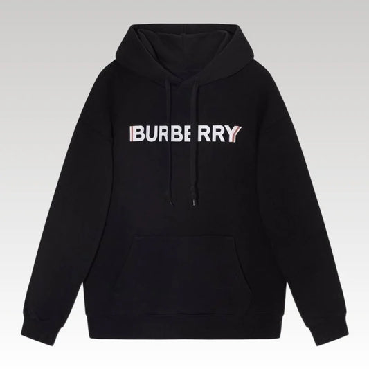 Burberry Black Chest Logo Hoodie BY022