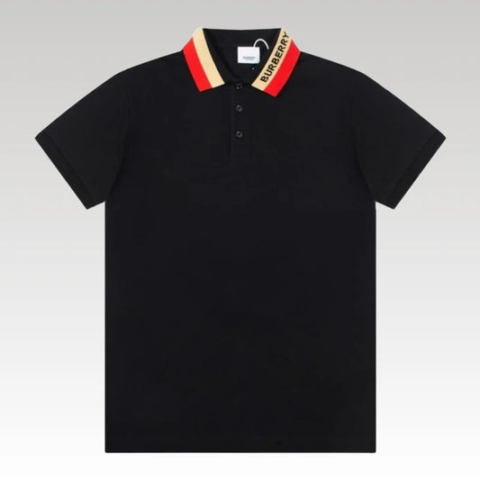 Burberry Striped Collar Polo Shirt BY023