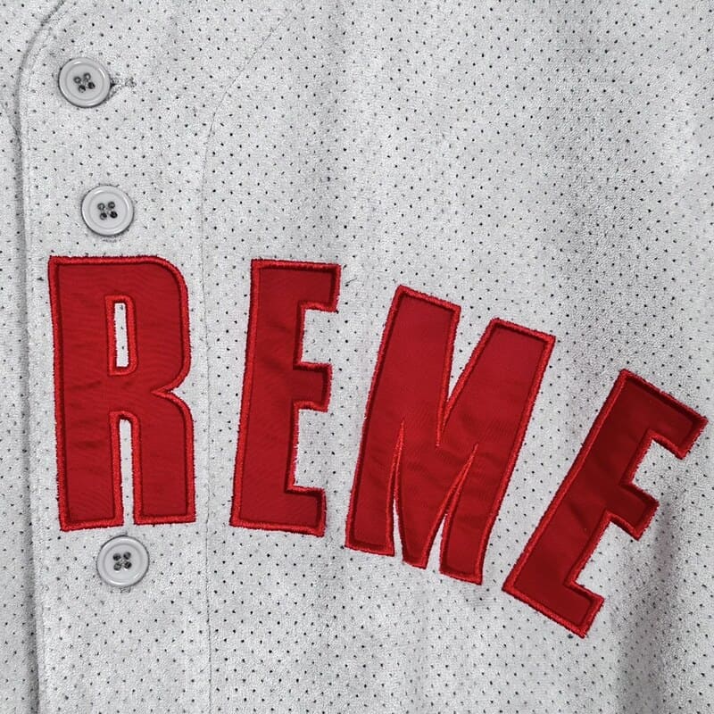 Camiseta Supreme Ultrasuede Mesh Baseball Cinza - HYPER LIST