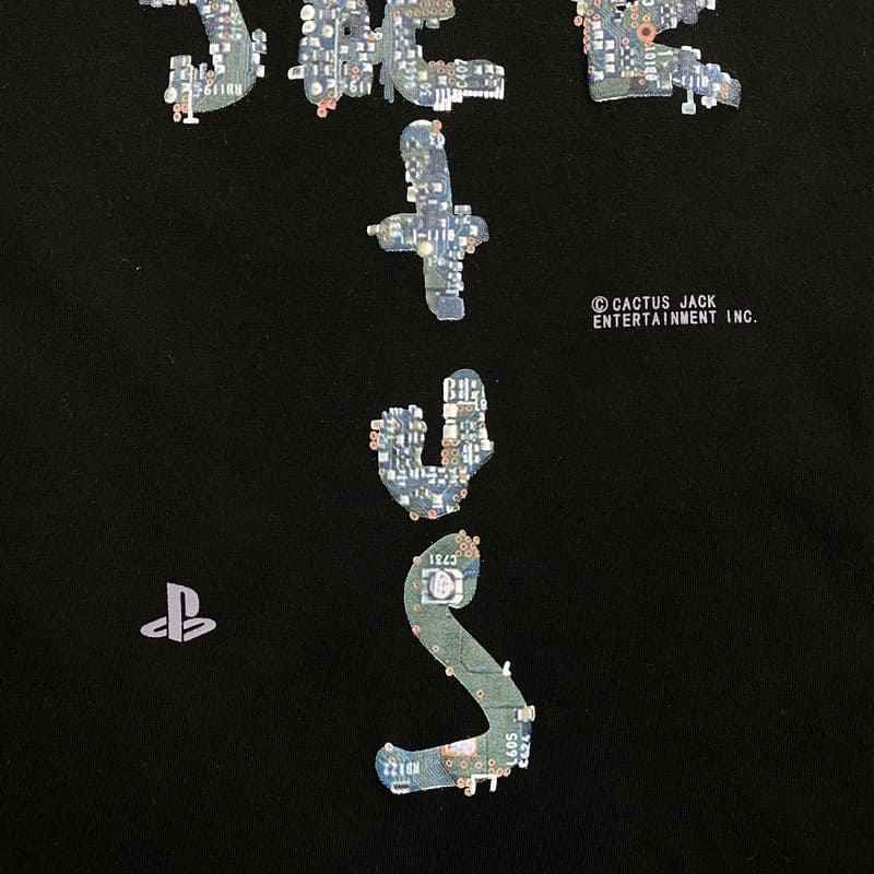 Camiseta Cactus Jack Travis Scott x Playstation Black - HYPER LIST