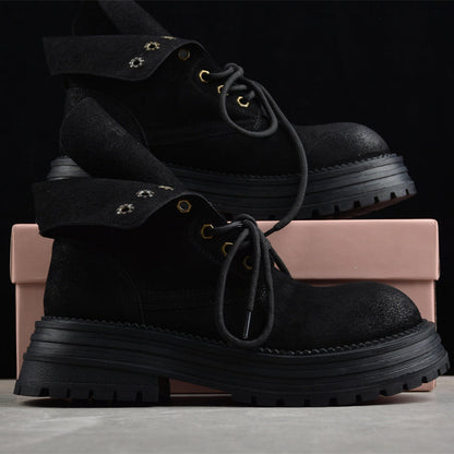Bottes noires Miu Miu