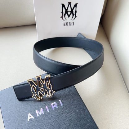 Cinto Amiri Black/Gold Logo - HYPER LIST