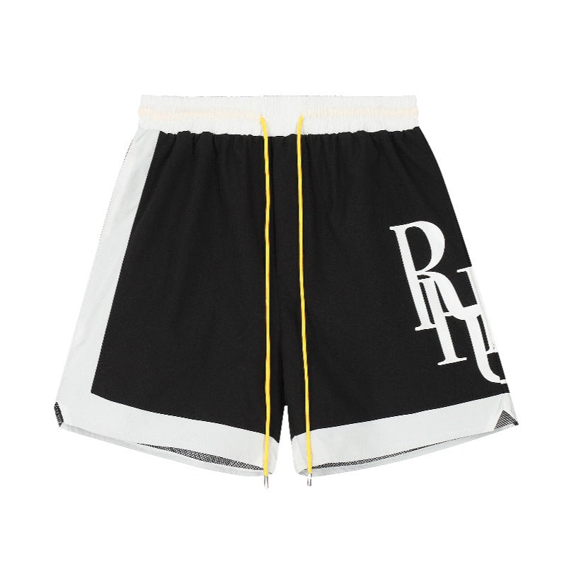 Rhude Side Logo Shorts Black - HYPER LIST