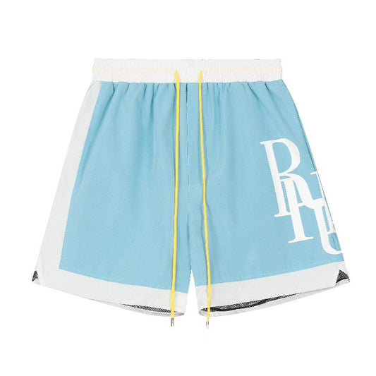 Rhude Side Logo Shorts Blue - HYPER LIST