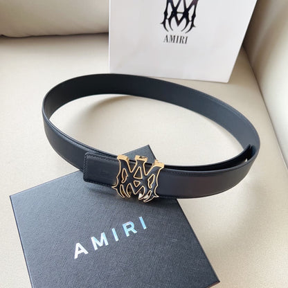 Cinto Amiri Black/Gold Logo - HYPER LIST