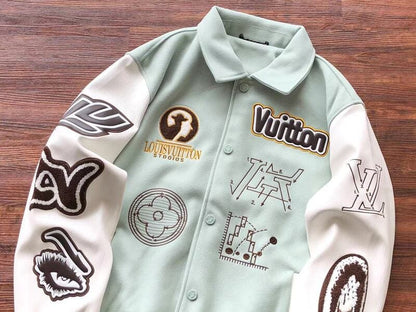 Jaqueta Louis Vuitton Leather and Wool Varsity - HYPER LIST