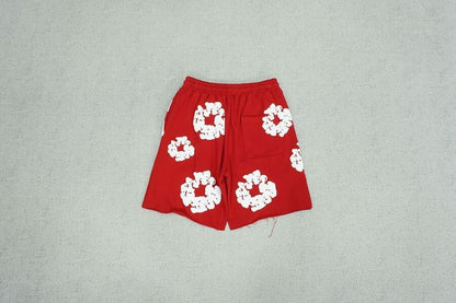 Short en jean déchiré The Cotton Wreath Rouge