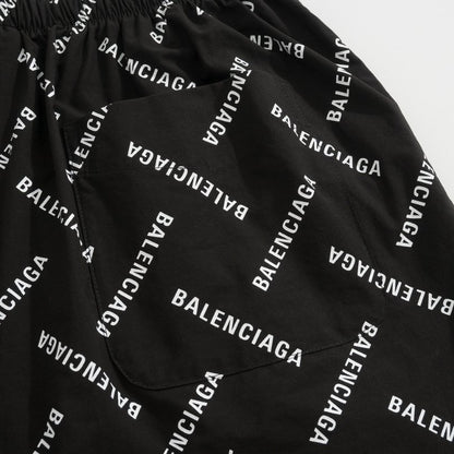 Shorts Balenciaga Allover Logo Print BL044