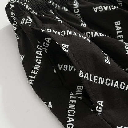 Shorts Balenciaga Allover Logo Print BL044