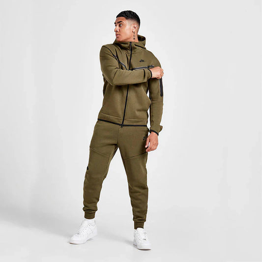 Conjunto Nike Tech Fleece Rough Green Black - HYPER LIST