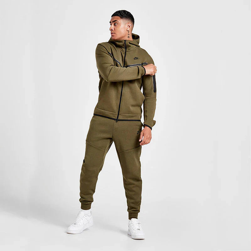Conjunto Nike Tech Fleece Rough Green Black - HYPER LIST