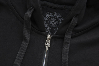 Moletom Chrome Hearts Horseshoe Floral Preto - HYPER LIST