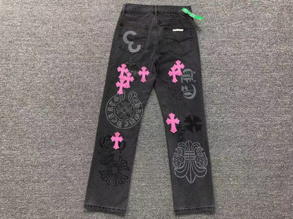 Calça Jeans Chrome Hearts Box Purple - HYPER LIST