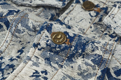 Jaqueta Louis Vuitton Distressed Floral Denim - HYPER LIST