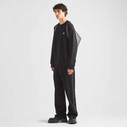 Sweatshirt Prada Black Logo Crewneck PD045
