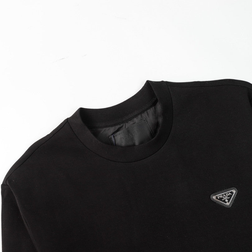 Sweatshirt Prada Black Logo Crewneck PD045