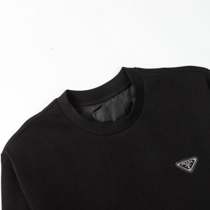 Sweatshirt Prada Black Logo Crewneck PD045