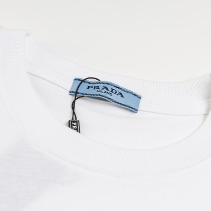 T-shirt Prada Logo Patch White PD016