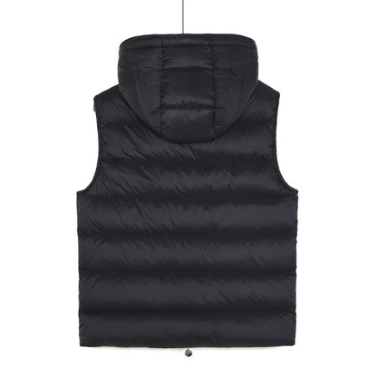 Vest Puffer Moncler Hooded Black Logo MCL011