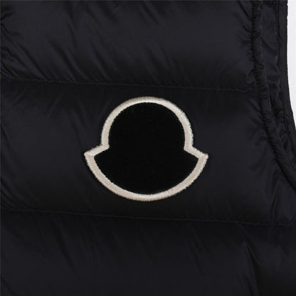 Vest Puffer Moncler Hooded Black Logo MCL011