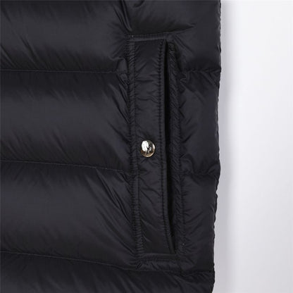 Vest Puffer Moncler Hooded Black Logo MCL011