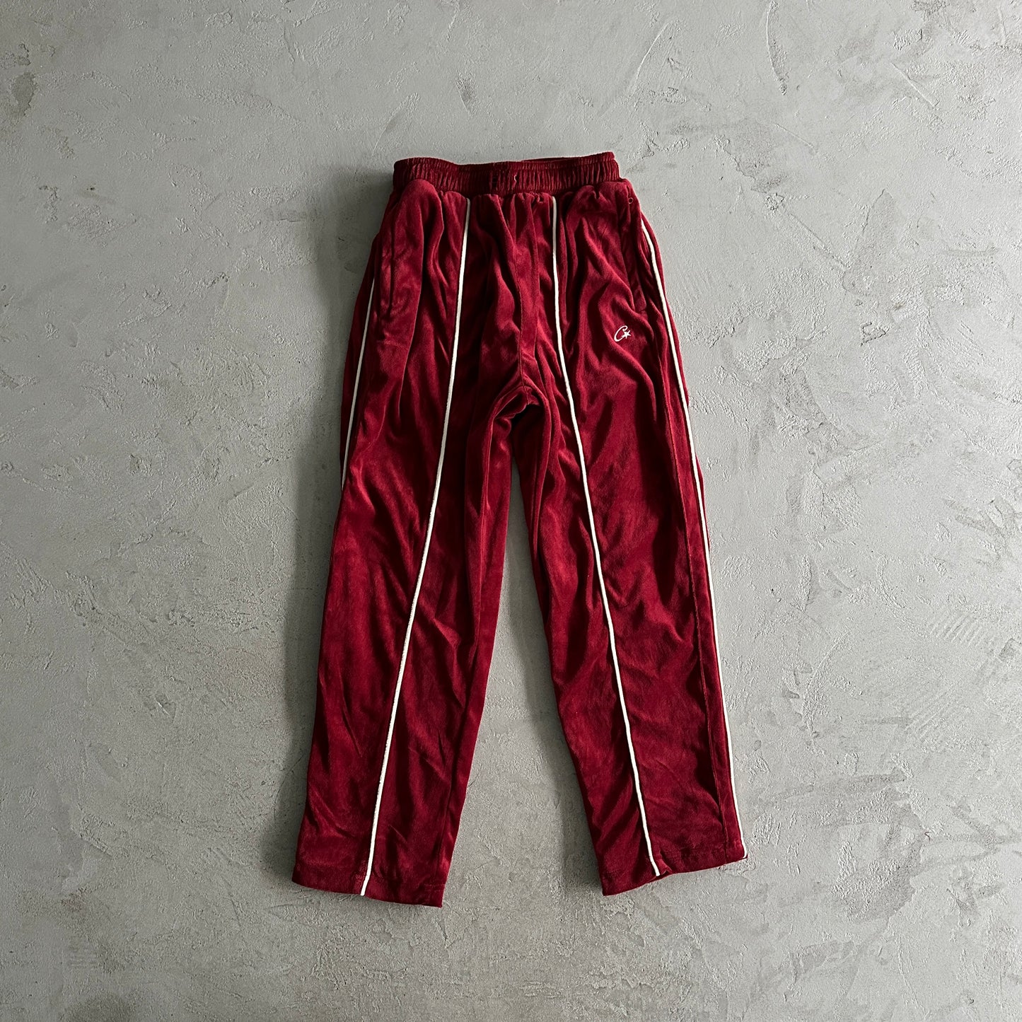 Corteiz Velour Red Tracksuit