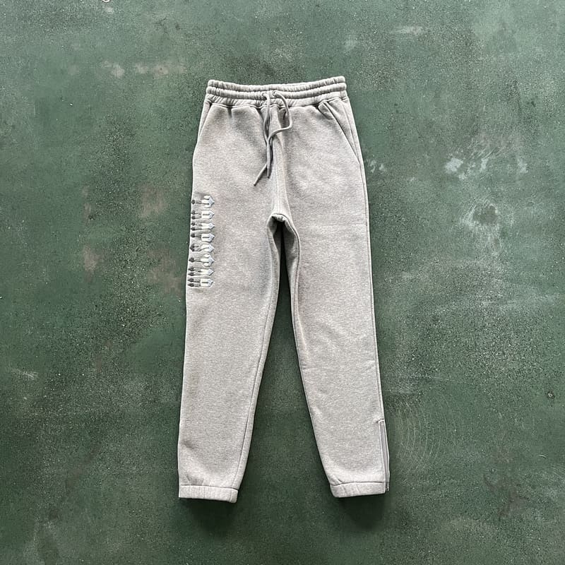 Conjunto Trapstar Chenille Decoded 2.0 Hoodie Grey/Ice Blue - HYPER LIST