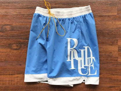 Rhude Side Logo Shorts Blue - HYPER LIST
