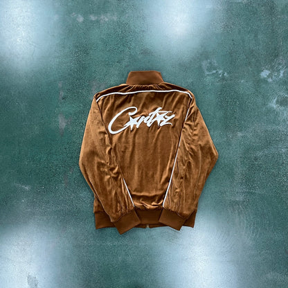 Corteiz Velour Brown Tracksuit