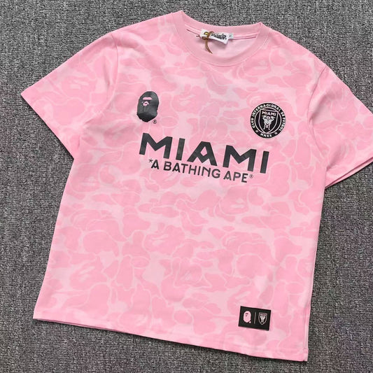 Bape Pink Jersey Short Set