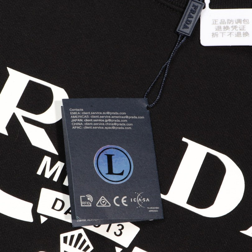 Sweatshirt Prada Milano Black Crewneck PD026