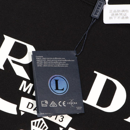Sweatshirt Prada Milano Black Crewneck PD026
