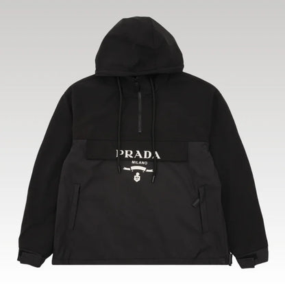 Hoodie Prada Black Milano Logo PD051