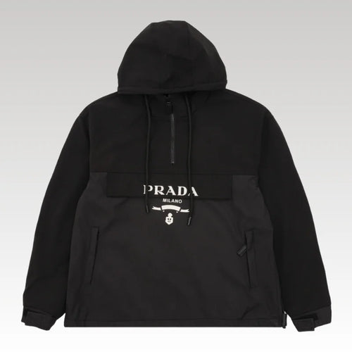 Hoodie Prada Black Milano Logo PD051