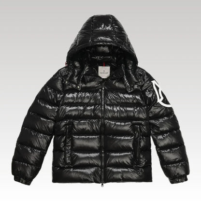 Jacket Puffer Moncler Black with Hood MCL009