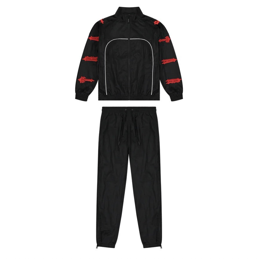 Conjuto Trapstar Irongate 2.0 Shellsuit red black - HYPER LIST