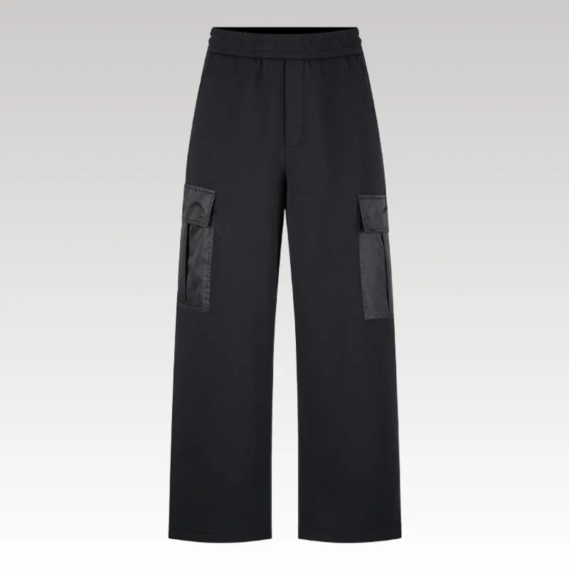Pants Cargo Prada Black Nylon PD049