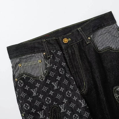 Calça Louis Vuitton x Nigo Monogram Patchwork Denim - HYPER LIST