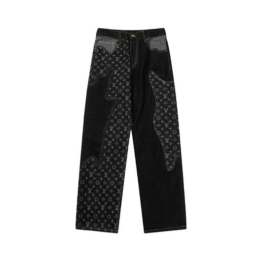 Calça Louis Vuitton x Nigo Monogram Patchwork Denim - HYPER LIST