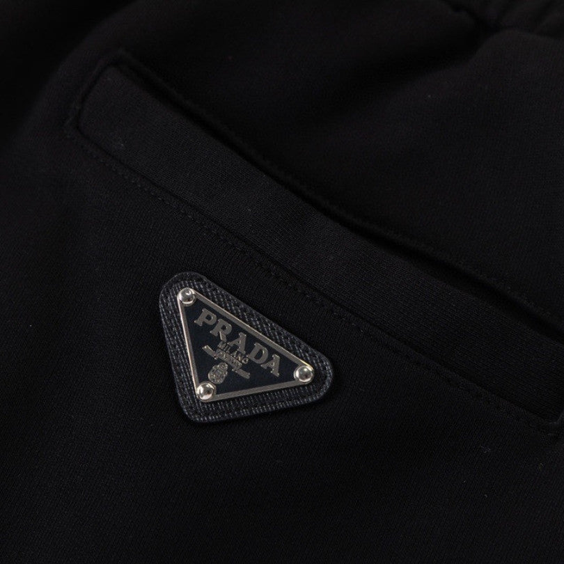 Pants Joggers Prada Black Milano Logo PD052