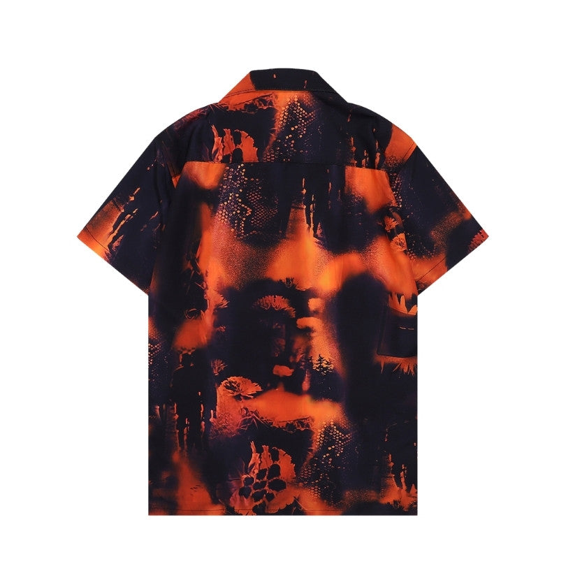 Shirt Prada Orange Black Graphic Print PD031