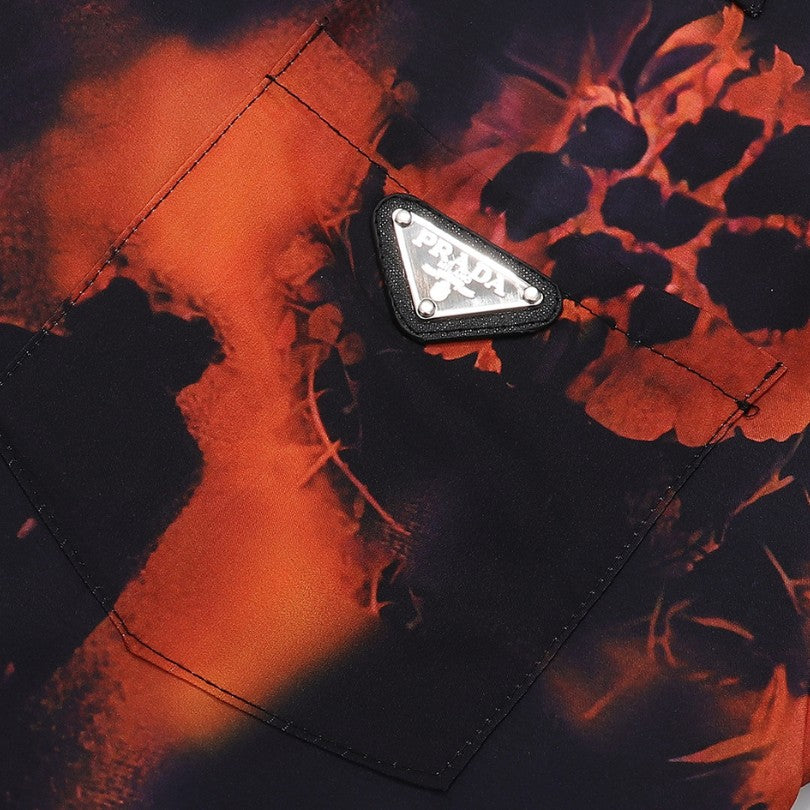 Shirt Prada Orange Black Graphic Print PD031