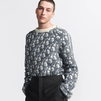 Sweater Dior Monogram Blue Textured DO011