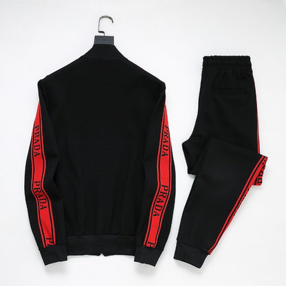 Tracksuit Prada White and Black Red Stripe PD050