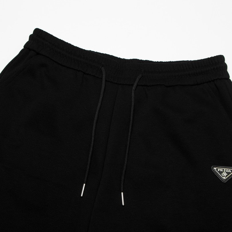 Shorts Prada Logo Patch Black PD012