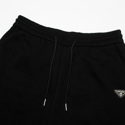 Shorts Prada Logo Patch Black PD012