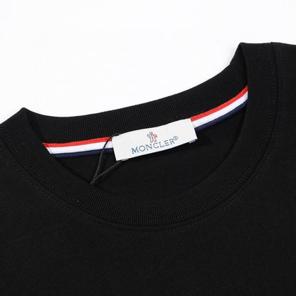 T-shirt Moncler Black Embroidered Logo Tee MCL005