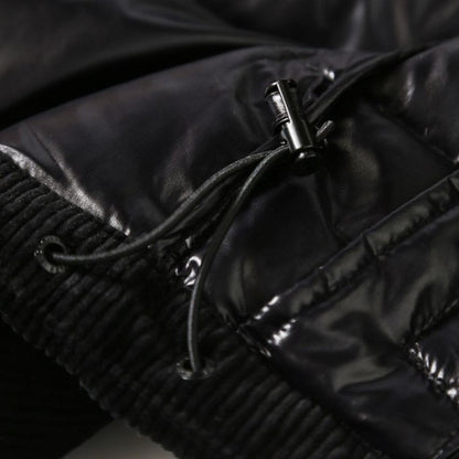 Jacket Puffer Moncler with Logo Trim Hood MCL019