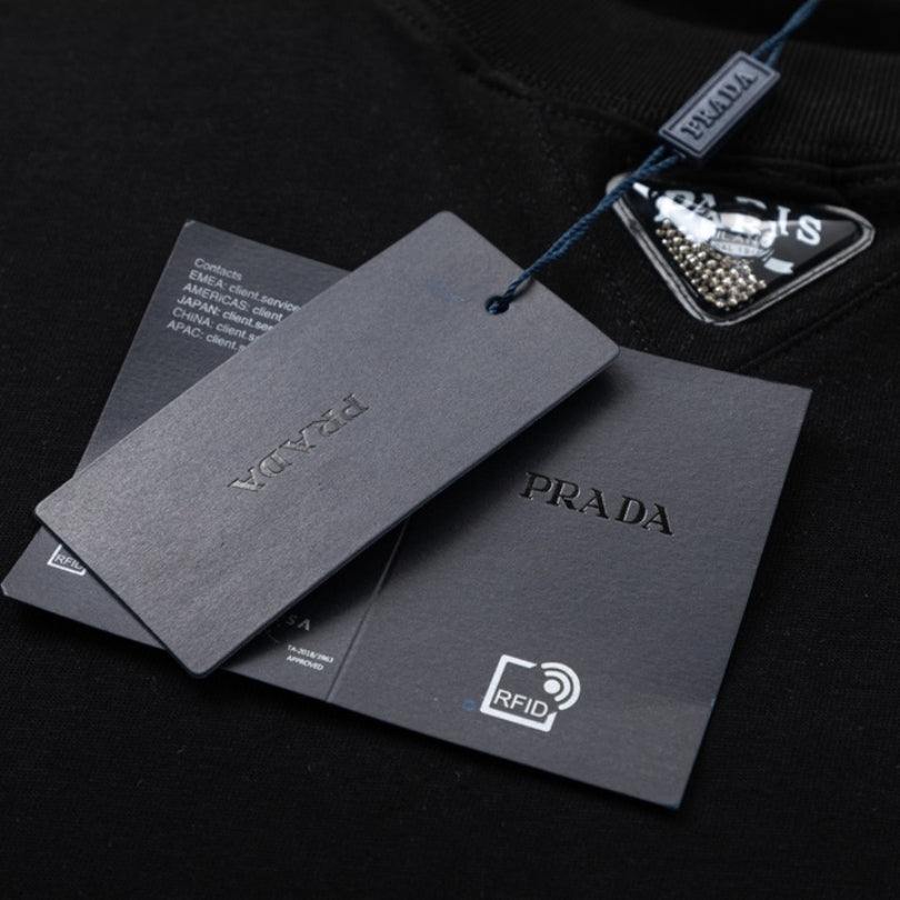 T-shirt Prada Milano Rope Logo Black PD007